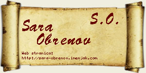 Sara Obrenov vizit kartica
